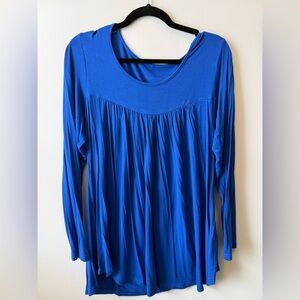 Royal Blue Women's Flowy Top